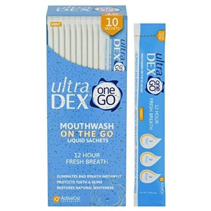 Polifarma Benessere Ultradex On The Go Collutorio 10 Bustine monodose Gusto Menta