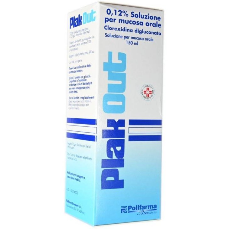 Polifarma Benessere Plak Out 0,12% Soluzione per la mucosa orale 150 ml