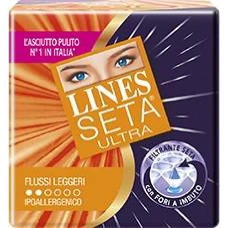 Lines Seta Ultra Assorbenti per flussi leggeri 14 Pezzi