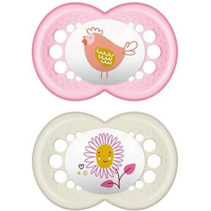 Mam Original Succhietto in Silicone 16+ Femmina 2 pezzi