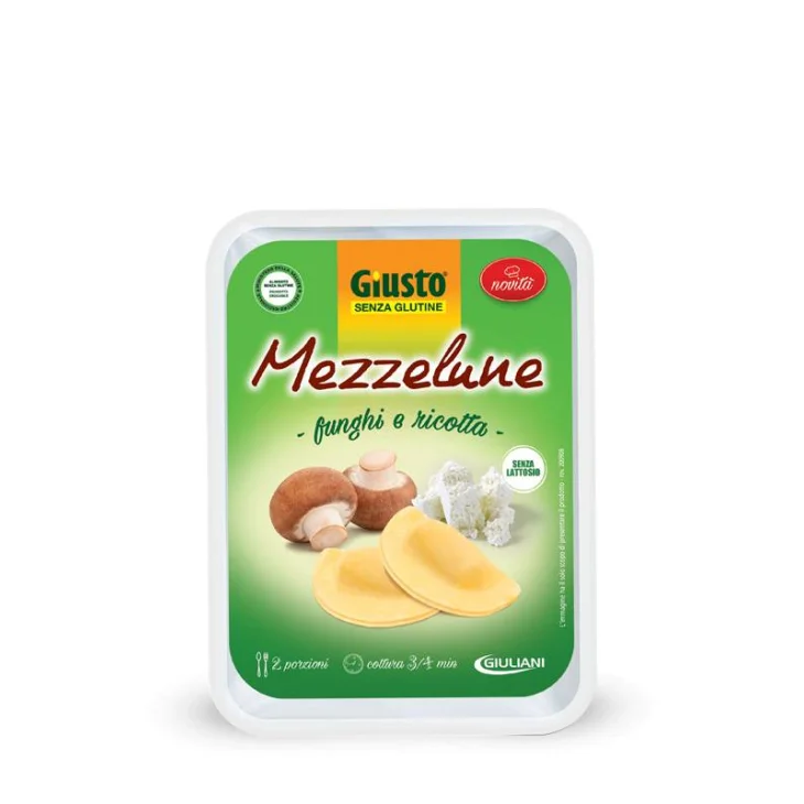 Giusto Senza Glutine Mezzelune Ripiene di Funghi e Ricotta 250 g