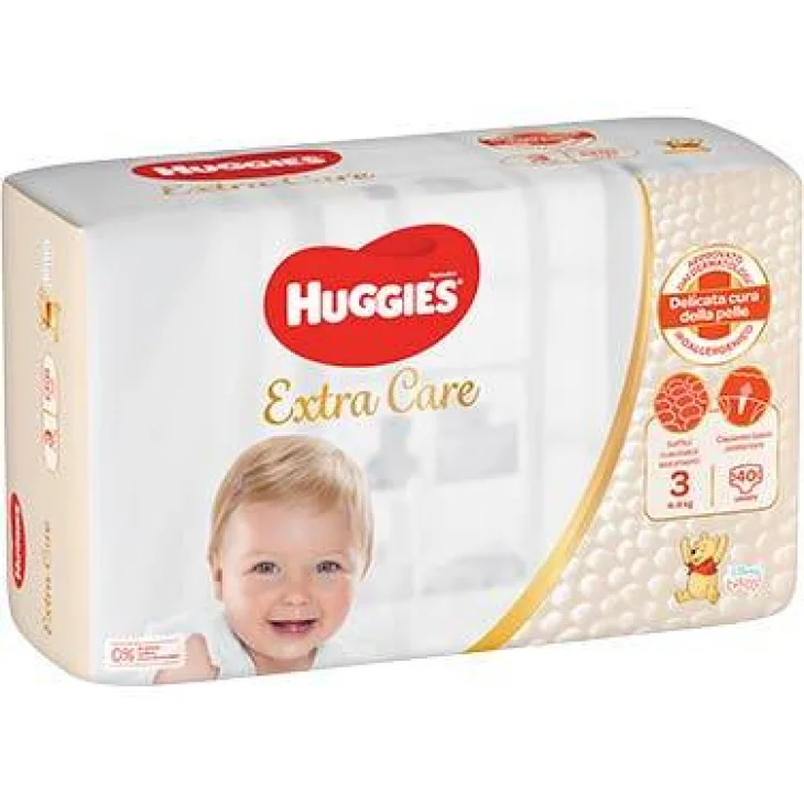 Huggies Extra Care Pannolino Taglia 3 3-9 kg 40 pezzi