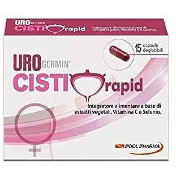 Urogermin Cisti Rapid Drenante per il benessere delle vie urinarie 15 Capsule Deglutibili