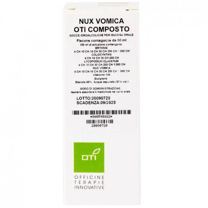 Oti Nux Vomica Composto Gocce 50 ml Soluzione Idroalcolica