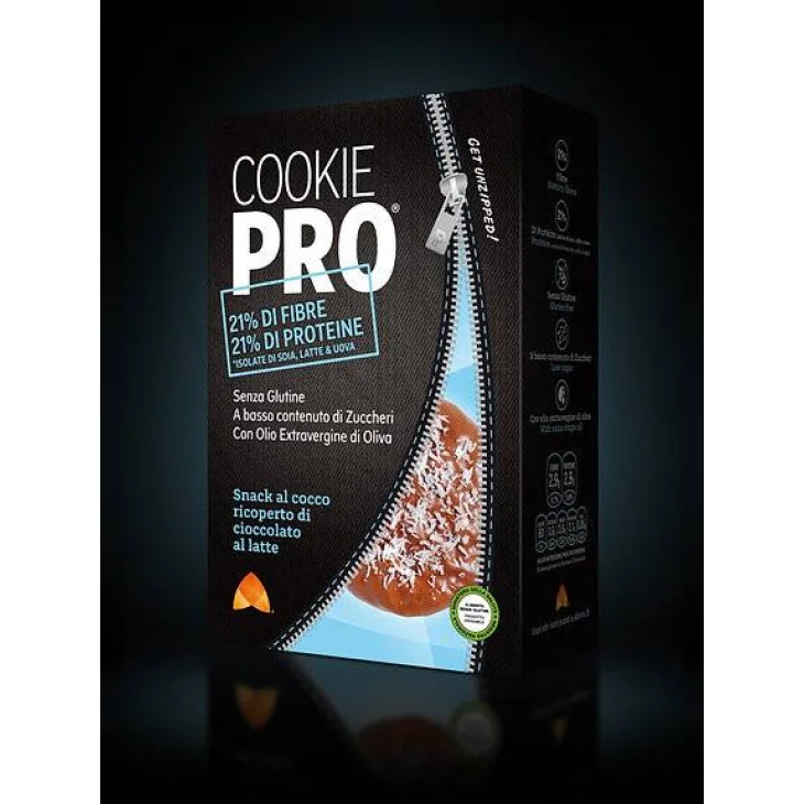 Alevo Cookie Pro Snack Cocco Ricoperto Di Cioccolato Al Latte 11 Monodosi 150 G