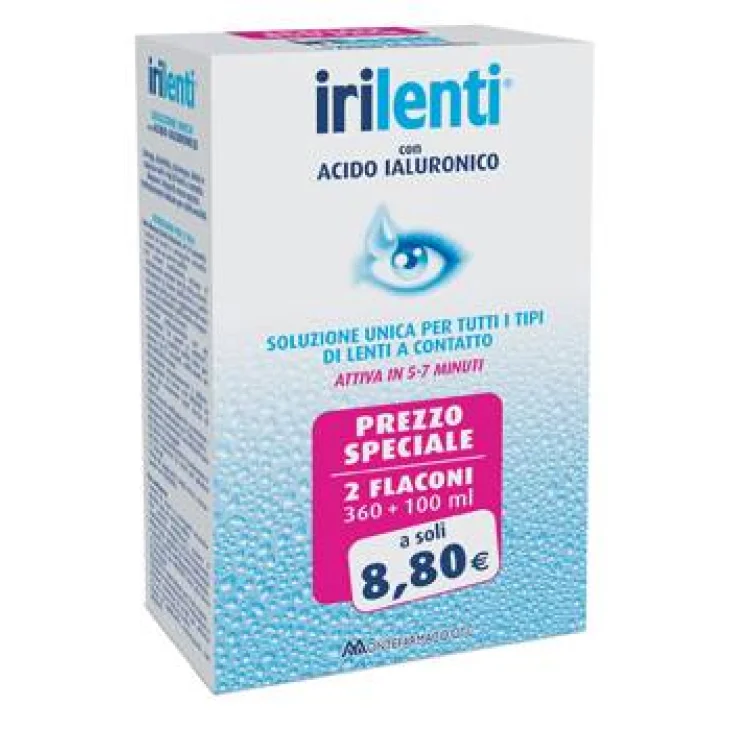 Irilenti Soluzione Unica per Lenti a Contatto con Acido Ialuronico