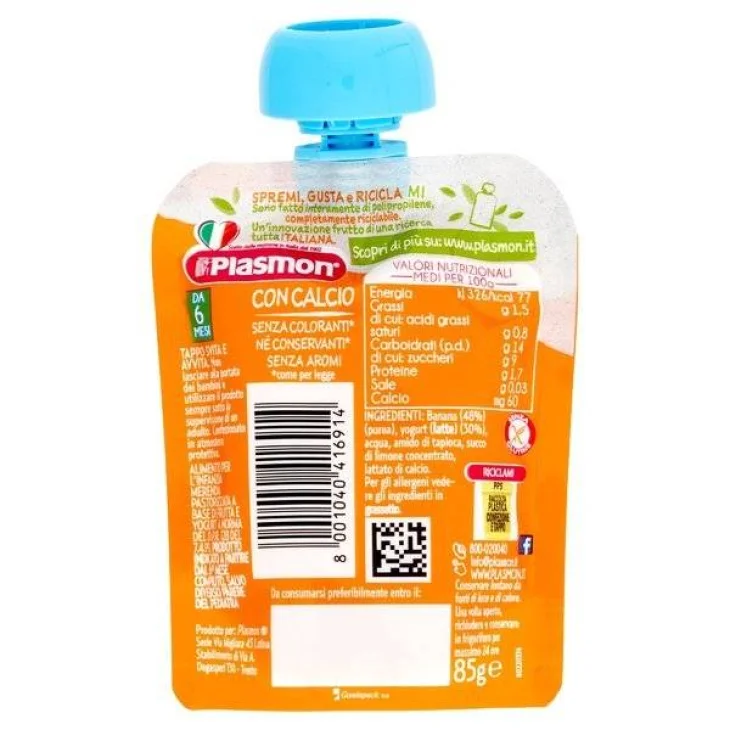 Plasmon Spremi e Gusta Banana Yogurt 85 g
