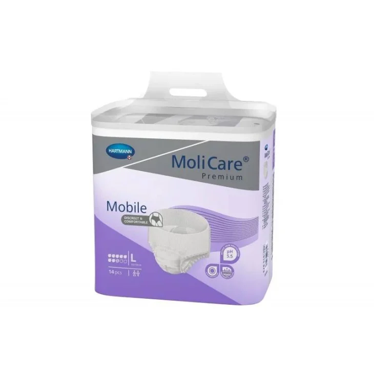 Molicare Mobile Pull Up Notte 8 Gocce Pannoloni per Incontinenza Severa Taglia L 14 pezzi