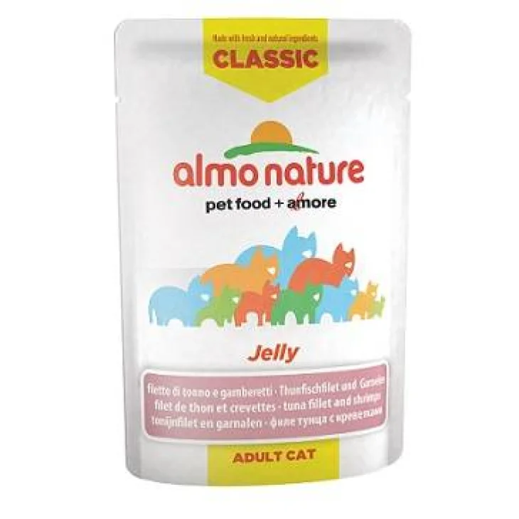 Almo Nature Classic Tonno e Gamberetti Alimento umido per gatti 55 g