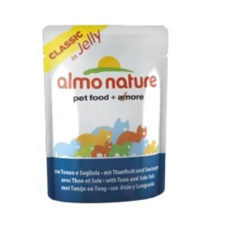 Almo Nature Classic Tonno e Sogliola Alimento umido per gatti 55 g