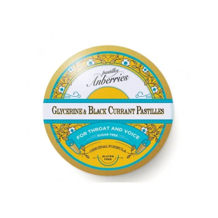 Anberries Classiche Caramelle per la Gola Gusto Ribes Nero Senza Zucchero 55 G