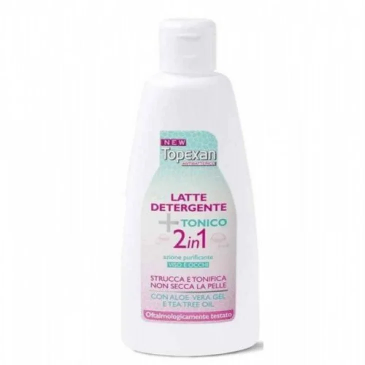 Topexan New Latte Detergente e Tonico 2 in 1 Pelle Grassa e Acneica 200 ml