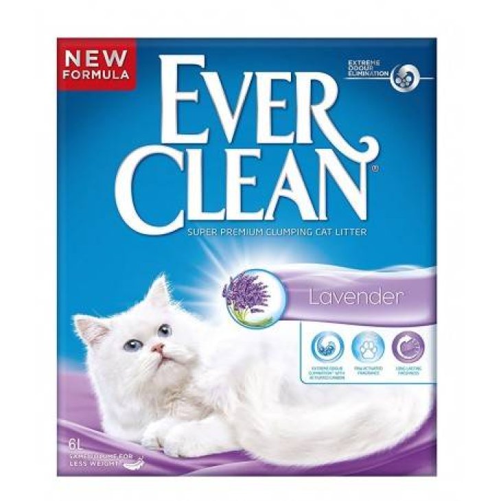 Ever Clean Lavender Lettiera Agglomerante per Gatti Profumata alla Lavanda 6 L