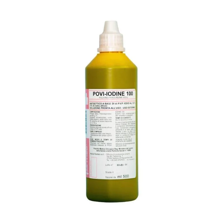 Povi Iodine 100 Antisettico a Base di Iodio Flacone 500 Ml