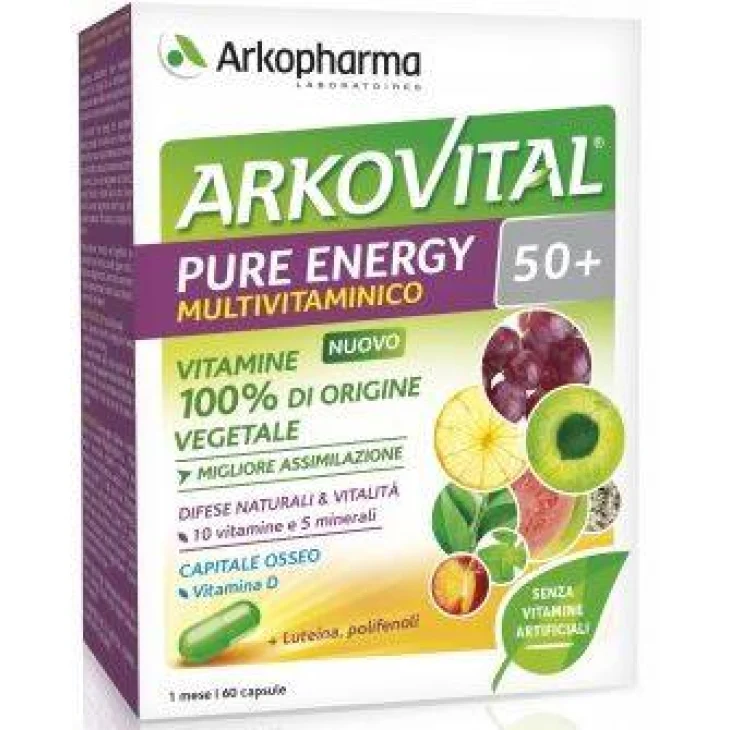 Arkopharma Arkovital Pure Energy 50+ Integratore Multivitaminico 60 capsule