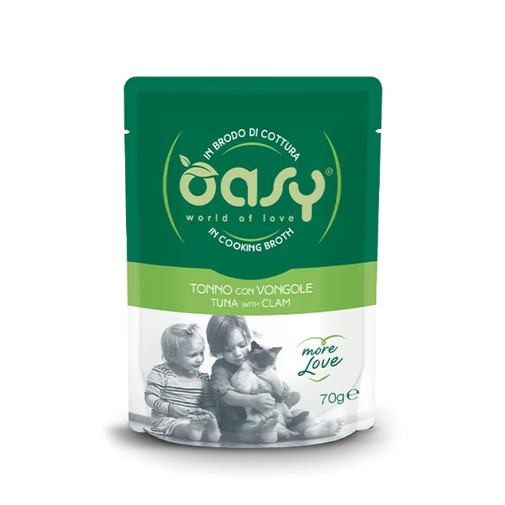 Oasy Wet Cat More Love Tonno con vongole Mangime per gatti 70 g