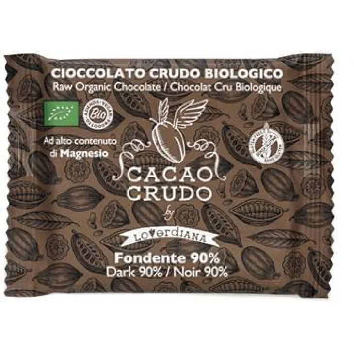 CIOCCOLATO FONDENTE 90% 30 G CRUDO BIO