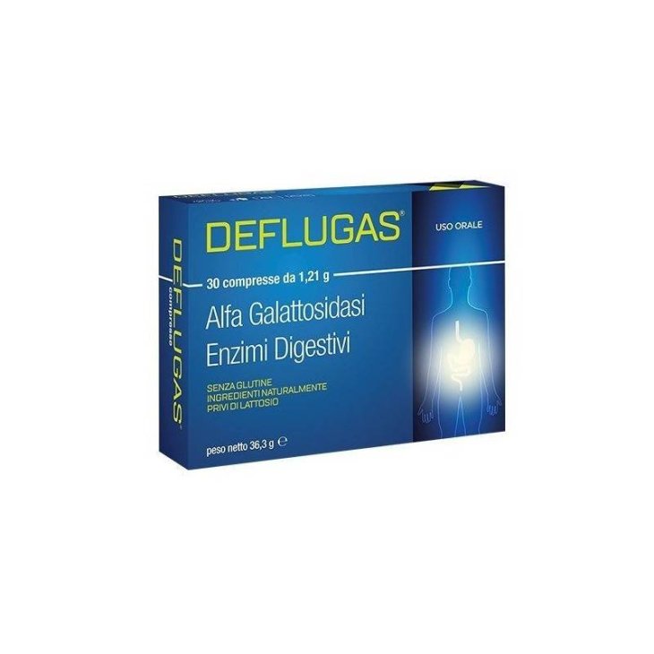 Deflugas Integratore Contro il Gonfiore Addominale 30 compresse masticabili