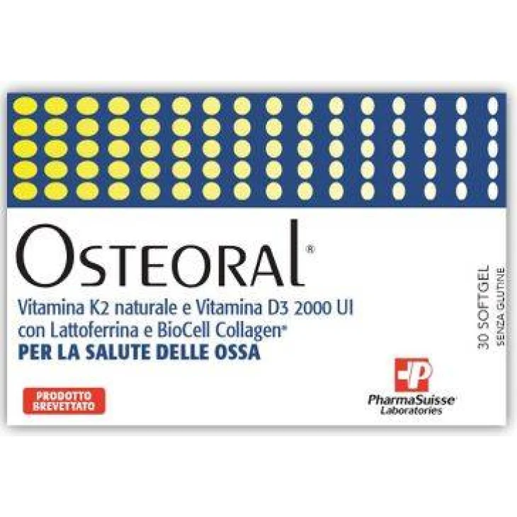 Osteoral per la salute delle ossa 30 Capsule Molli