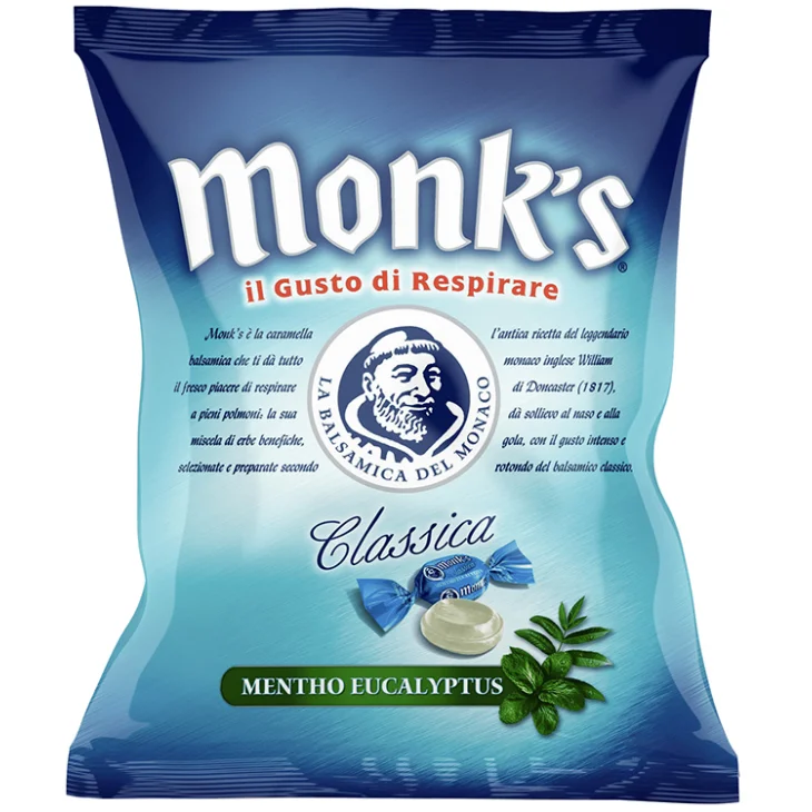 CARAMELLE MONK'S CLASSIC MENTA/EUCALIPTO 100 G
