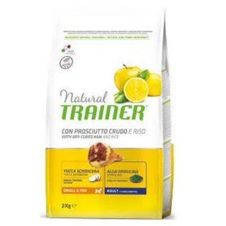 TRAINER NATURAL DOG SMALL & TOY ADULT PROSCIUTTO CRUDO E RISO 800 G