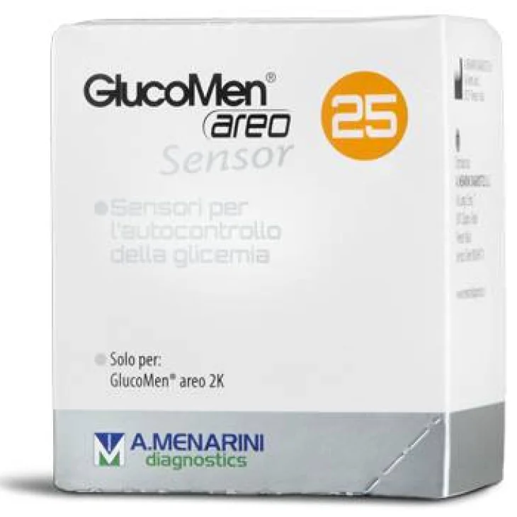 GlucoMen Areo Sensor Strisce per Analisi del Glucosio 25 Pezzi