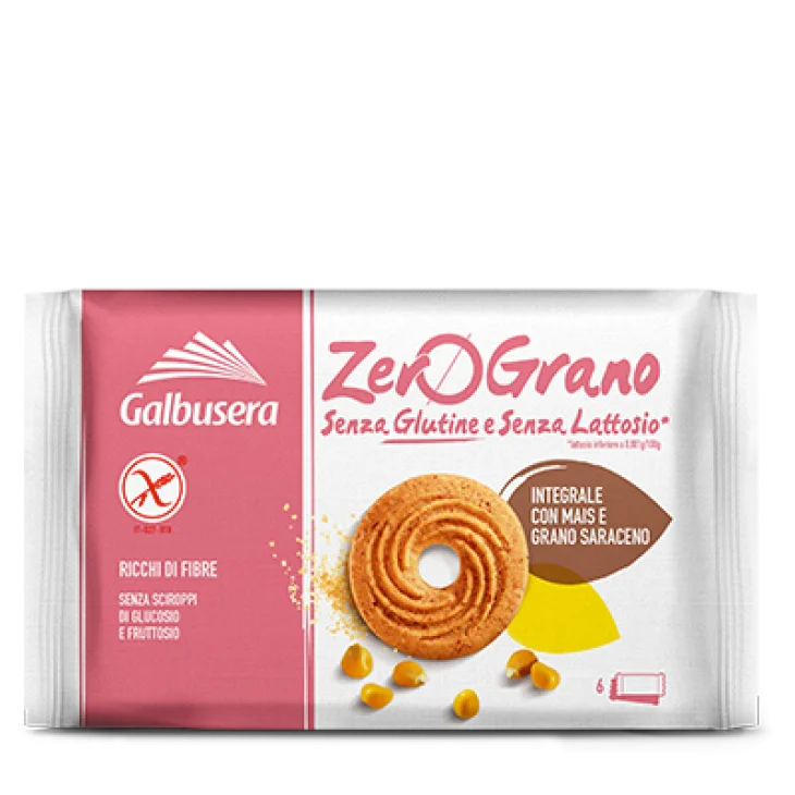 Galbusera Zerograno Integrale Frollini Senza Glutine e Senza Lattosio 220 g