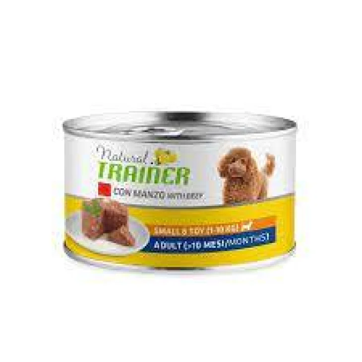Natural Trainer Cibo Umido Manzo/Riso Per Cani Adulti Taglia Piccola 150 g