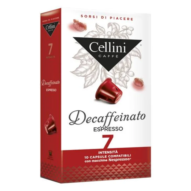 CELLINI FARMA DECAFFEINATO INTENSITA' 7 10 CAPSULE CAFFE' 50G