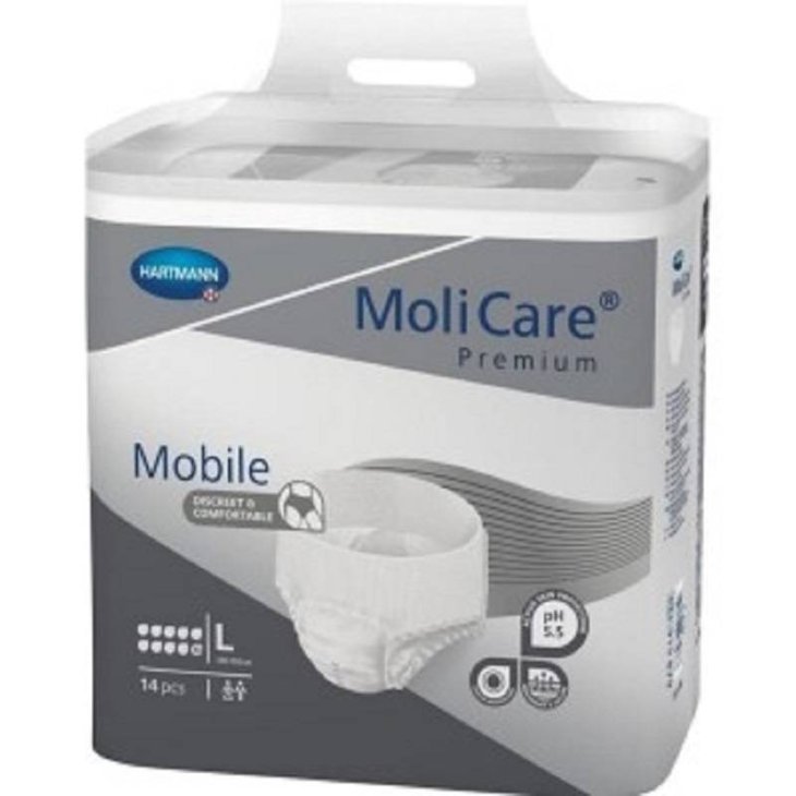 Molicare Premium Pannolino Mutandina Elastica con Ali Elasticizzate 10 Gocce M 14 Pezzi