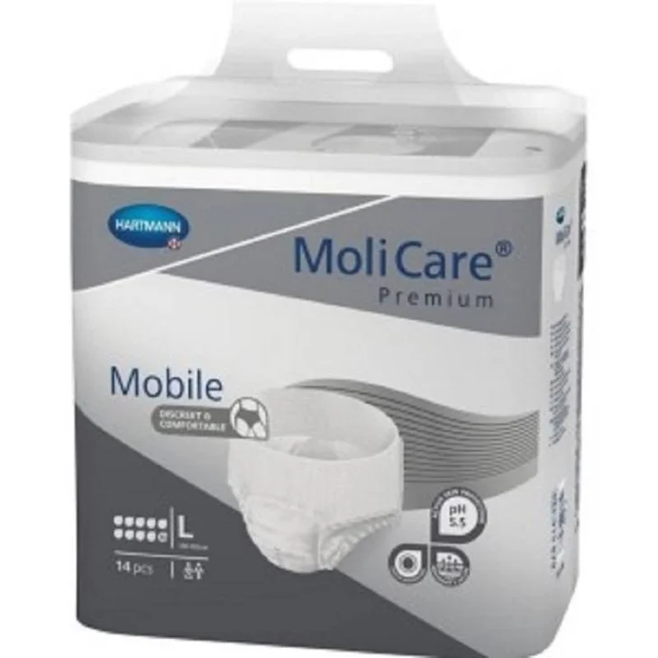 Molicare Premium Pannolino Mutandina Elastica con Ali Elasticizzate 10 Gocce M 14 Pezzi