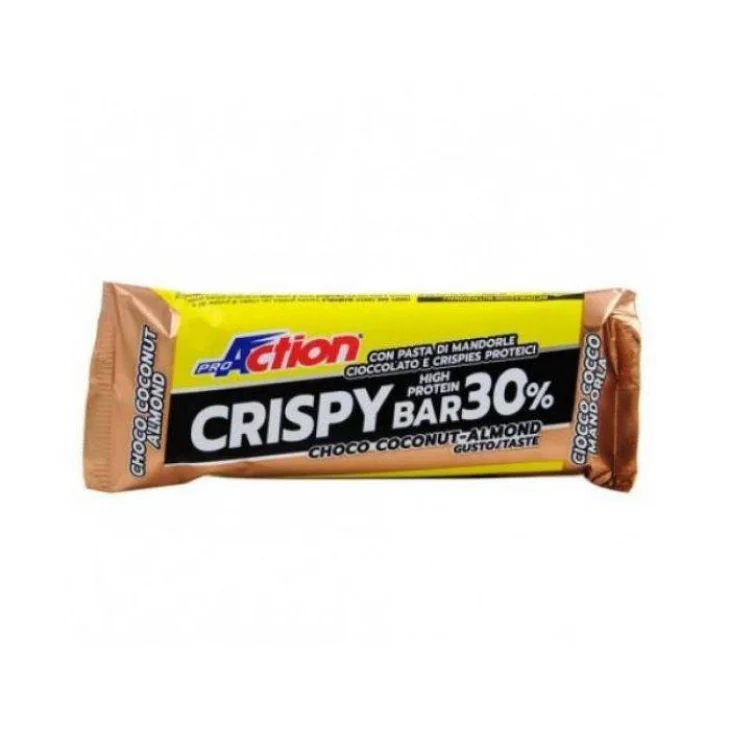Proaction Crispy Bar Ciocco Cocco Mandorla Barretta 50 g