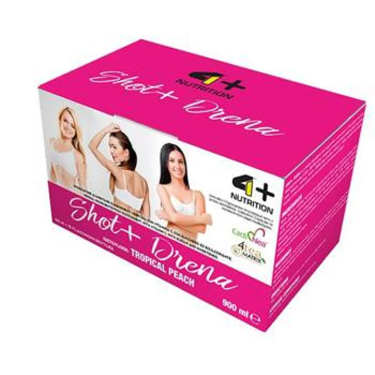 4+ NUTRITION SHOT+ DRENA 15 FLACONCINI DA 60 ML