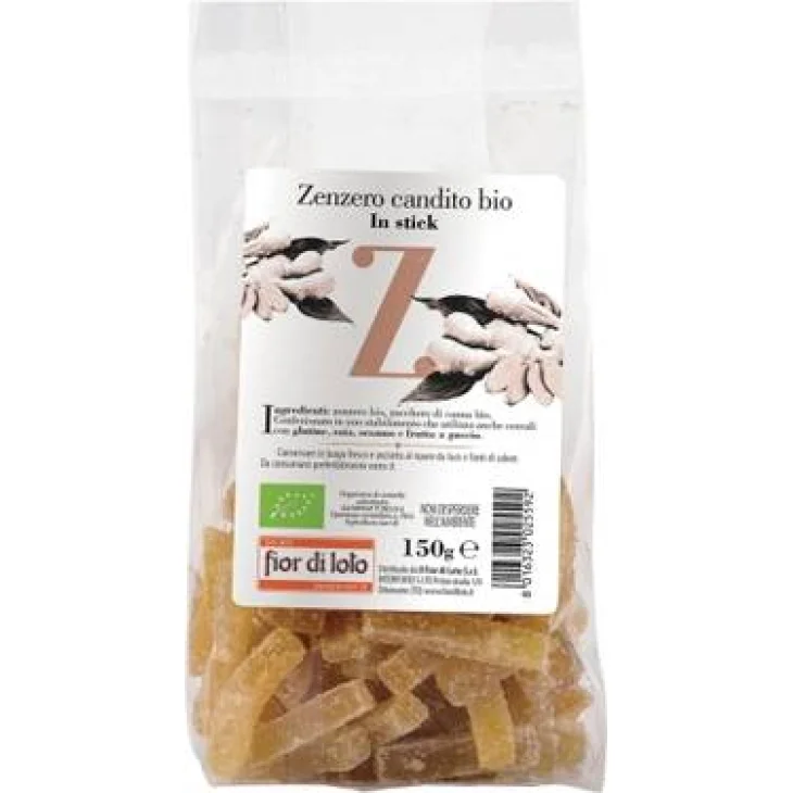 Fior di Loto Zenzero Candito Bio in stick 150 g