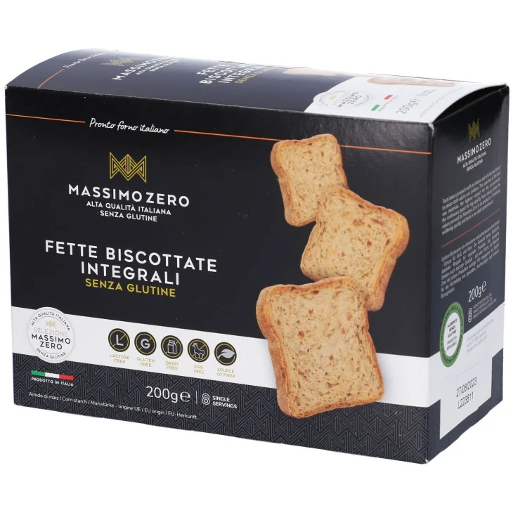 Massimo Zero Fette Biscottate Integrali senza Glutine 200 g