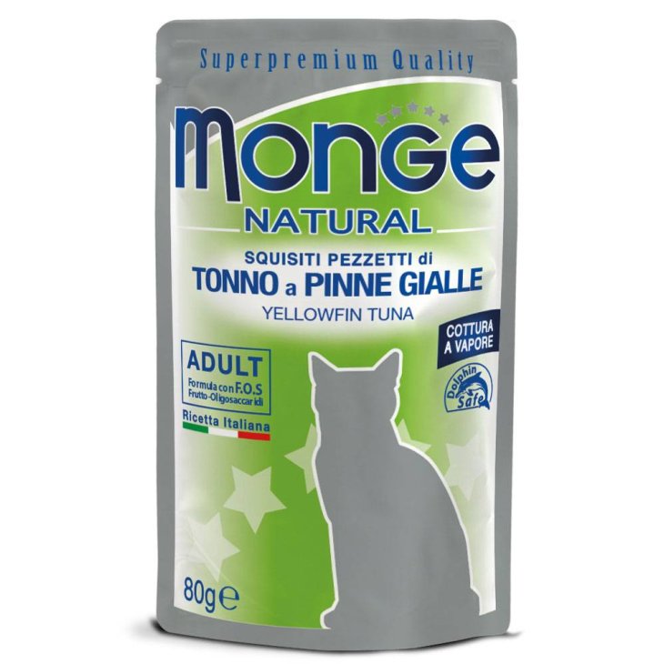 Monge Natural Tonno A Pinne Gialle Pezzetti per Gatti Adulti 80 g