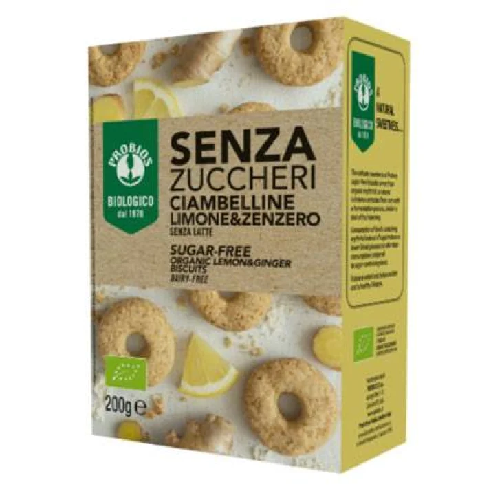 Probios Ciambelline Limone/Zenzero senza Zucchero 200 g