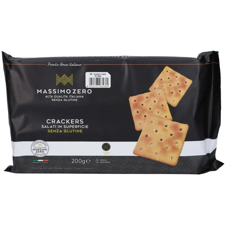 Massimo Zero Crackers Salati in superficie senza glutine 200 g