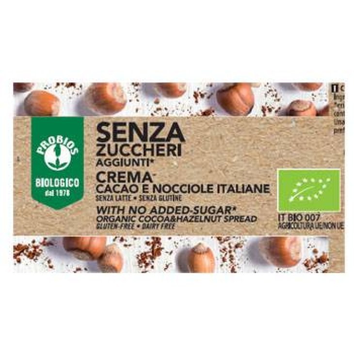 Probios Crema spalmabile con cacao e nocciola senza zuccheri aggiunti 200 g