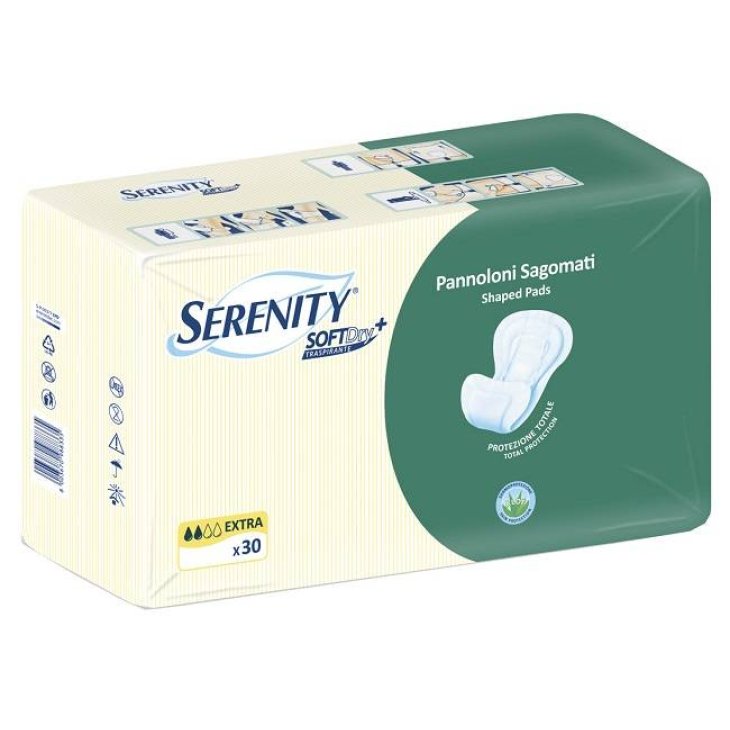 Serenity Pannolone per Incontinenza Sagomato SoftDry+ Aloe Extra 30 Pezzi