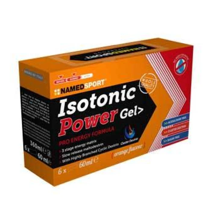 BOX ISOTONIC POWER GEL ORANGE 6 PEZZI DA 60 ML
