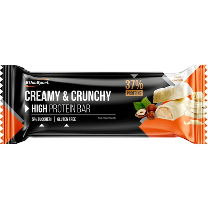CREAMY&CRUNCHY BARRETTA PROTEICA BIANCO/NOCCIOLA 30 G