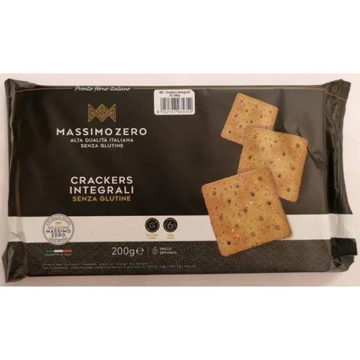 Massimo Zero Crackers Integrali Alimento senza glutine 200 g