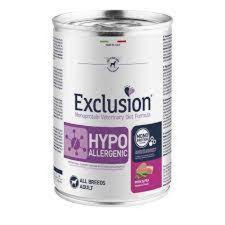 Exclusion Veterinary Diet Formula Hypoallergenic Maiale/Piselli Alimento per cani 400 g