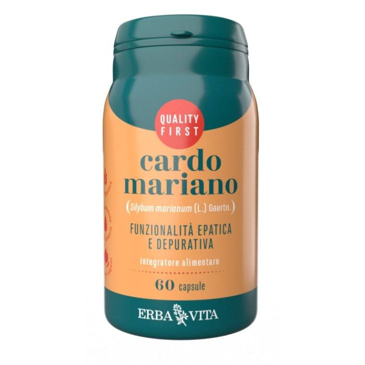 Erba Vita Cardo Mariano Integratore  per la Digestione 60 Capsule