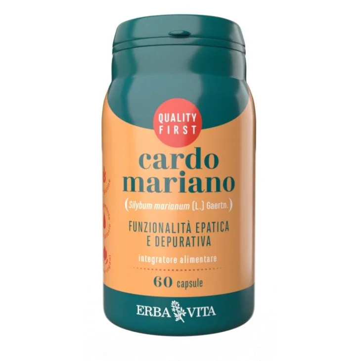 Erba Vita Cardo Mariano Integratore  per la Digestione 60 Capsule