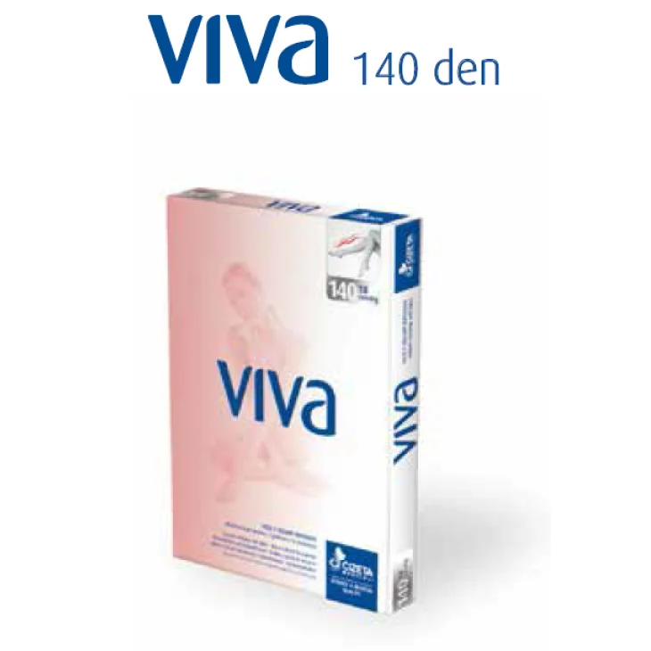 Viva 140 den Calza Autoreggente Maglia A Rete Punta Chiusa Chiaro Taglia 3