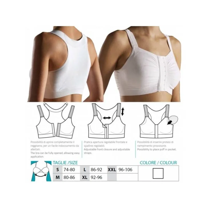 Orione 9651 Reggiseno Post-Operatorio Per Mastectomia Bianco Taglia M