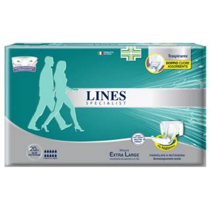 Lines Specialist Pannolone a Mutanda Alta Protezione XL 20 Pezzi