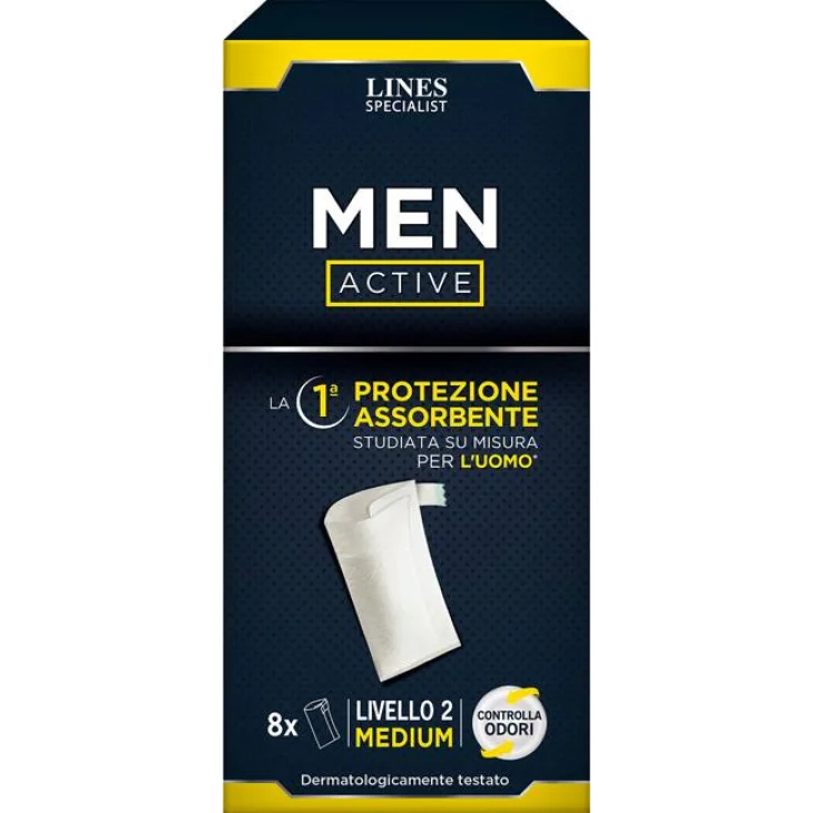 Lines Specialist Pannolone Men Active 8 Pezzi Livello 2